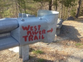 west river trail sign
