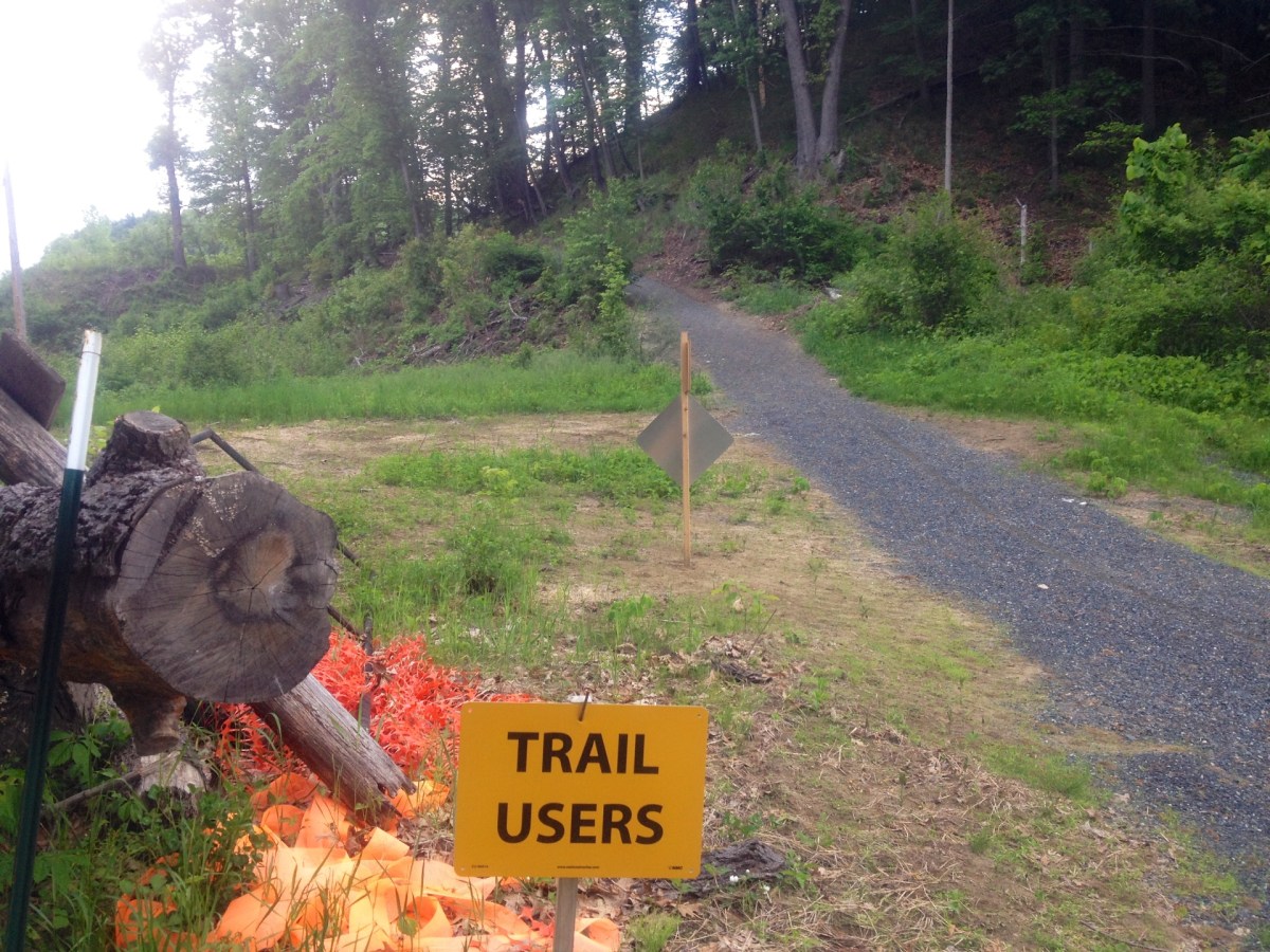 west river trail detour at marina trailhead