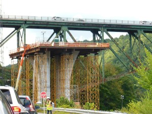 West River Trail, I-91 bridge construction